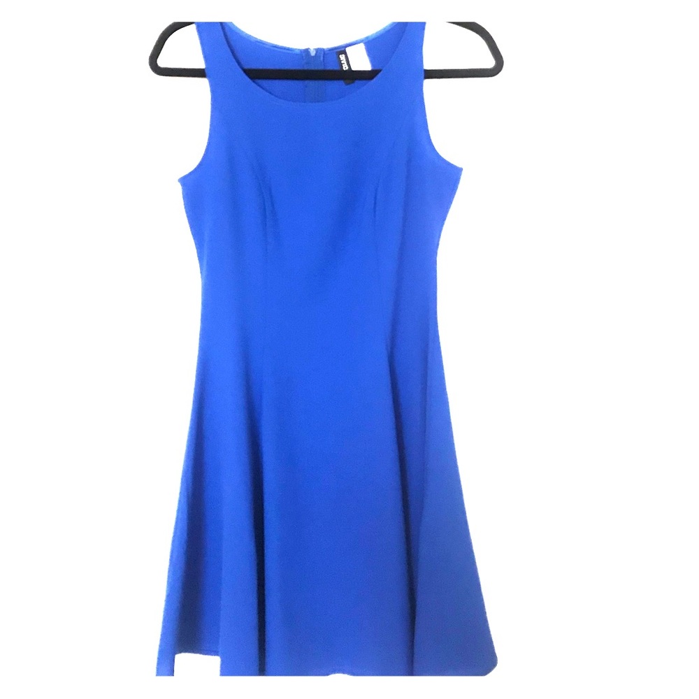Dress up or down. Simple chic blue dress.
